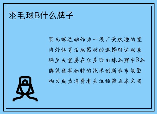 羽毛球B什么牌子